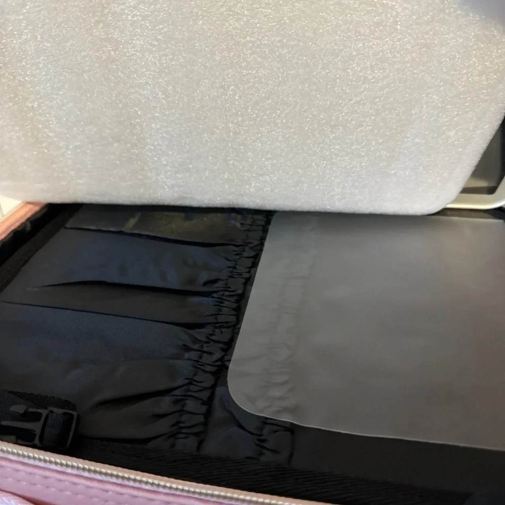 Pink Makeup Bag with Mirror